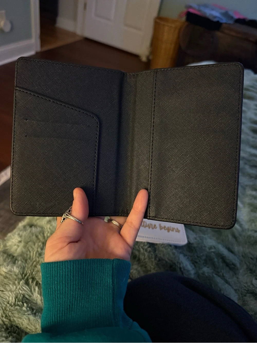 Passport Cover Set - White Mrs. and Black Mr. with Gold Embroidery